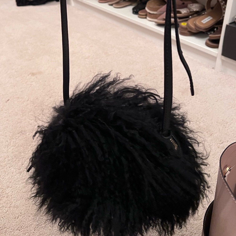 Black ostrich for UGG Crossbody bag